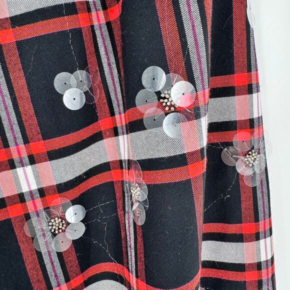 Maeve Embellished Plaid Skirt Size 6 Anthropologie - Picture 5 of 7
